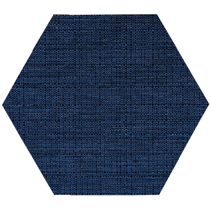 Digital dark blue Linen Wooden Puzzle Hexagon