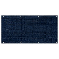 Digital Dark Blue Linen Banner And Sign 8  X 4  by ConteMonfrey