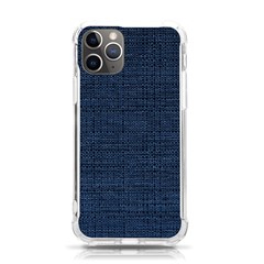 Digital Dark Blue Linen Iphone 11 Pro 5 8 Inch Tpu Uv Print Case by ConteMonfrey