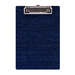 Digital Dark Blue Linen A5 Acrylic Clipboard by ConteMonfrey