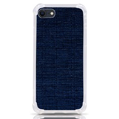 Digital Dark Blue Linen Iphone Se by ConteMonfrey