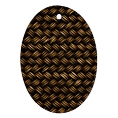 Brown Straw - Country Side Ornament (Oval)