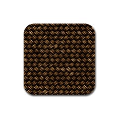 Brown Straw - Country Side Rubber Square Coaster (4 pack)