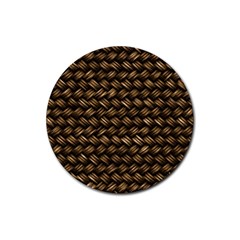 Brown Straw - Country Side Rubber Round Coaster (4 pack)