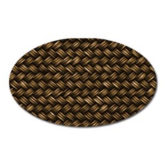 Brown Straw - Country Side Oval Magnet