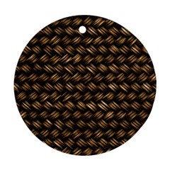 Brown Straw - Country Side Round Ornament (Two Sides)