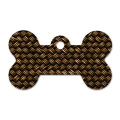 Brown Straw - Country Side Dog Tag Bone (One Side)