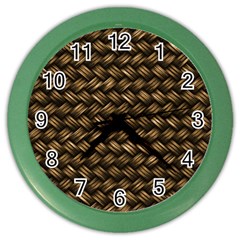 Brown Straw - Country Side Color Wall Clock