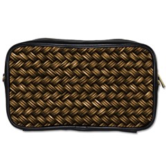 Brown Straw - Country Side Toiletries Bag (Two Sides)