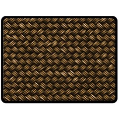 Brown Straw - Country Side Fleece Blanket (Large)