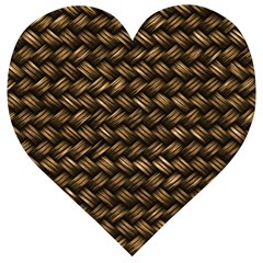 Brown Straw - Country Side Wooden Puzzle Heart