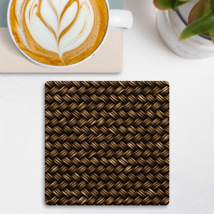 Brown Straw - Country Side UV Print Square Tile Coaster 