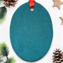 Blue Digital Fabric Ornament (oval) by ConteMonfrey