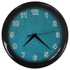 Blue Digital Fabric Wall Clock (black) by ConteMonfrey