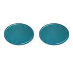 Blue digital Fabric Cufflinks (Oval) Front(Pair)