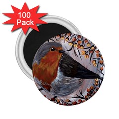 European Robin 2 25  Magnets (100 Pack)  by EireneSan