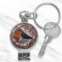 European Robin Nail Clippers Key Chain by EireneSan