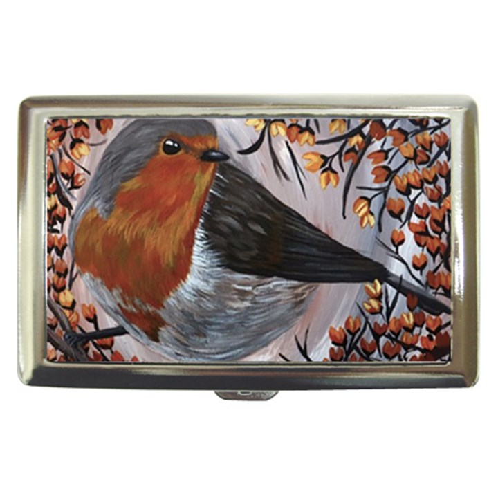 European robin Cigarette Money Case