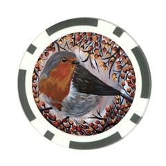 European Robin Poker Chip Card Guard by EireneSan