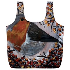 European Robin Full Print Recycle Bag (xl) by EireneSan