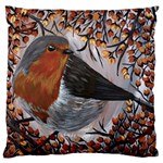 European robin Standard Premium Plush Fleece Cushion Case (One Side) Front