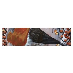 European Robin Oblong Satin Scarf (16  X 60 ) by EireneSan