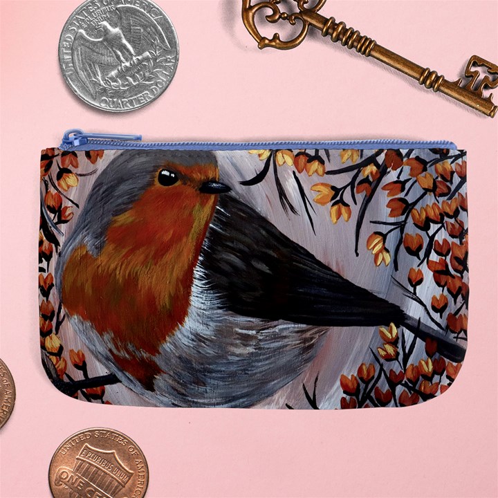 European robin Large Coin Purse