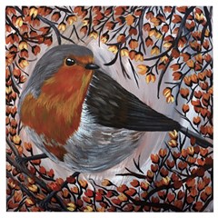 European Robin Wooden Puzzle Square by EireneSan