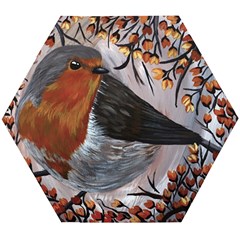 European Robin Wooden Puzzle Hexagon by EireneSan