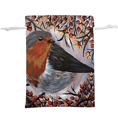 European Robin Lightweight Drawstring Pouch (xl) by EireneSan