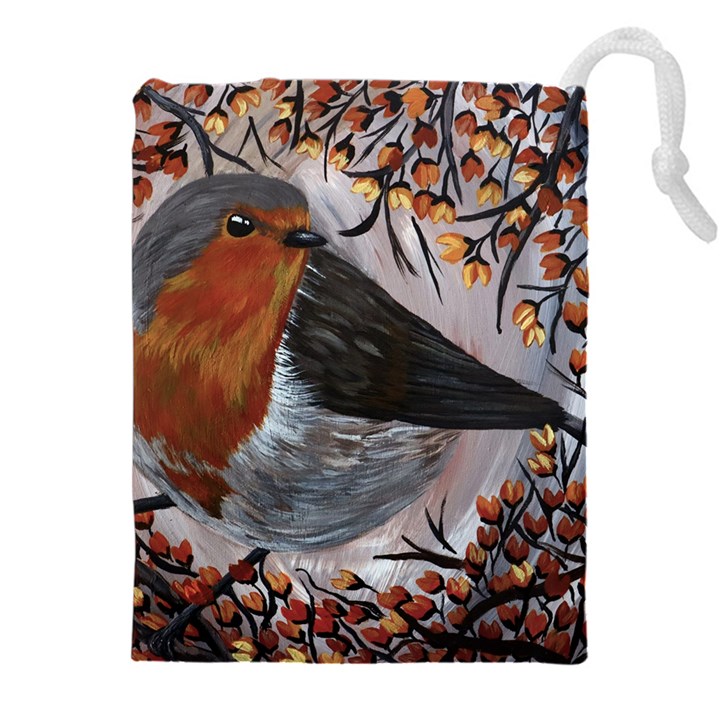 European robin Drawstring Pouch (5XL)