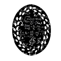 E=mc2 Text Science Albert Einstein Formula Mathematics Physics Oval Filigree Ornament (two Sides) by uniart180623