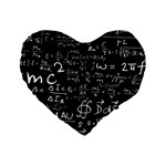 E=mc2 Text Science Albert Einstein Formula Mathematics Physics Standard 16  Premium Heart Shape Cushions Front