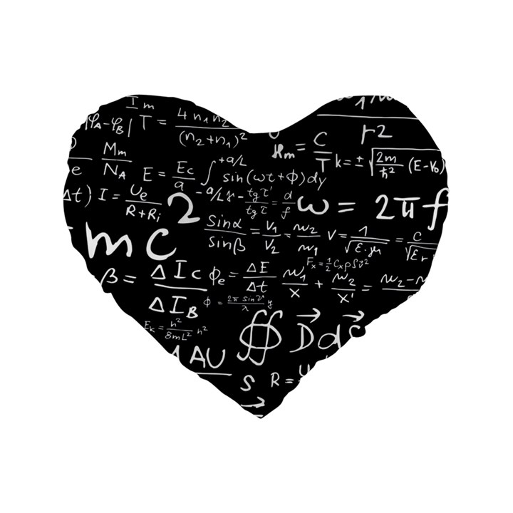 E=mc2 Text Science Albert Einstein Formula Mathematics Physics Standard 16  Premium Heart Shape Cushions