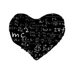 E=mc2 Text Science Albert Einstein Formula Mathematics Physics Standard 16  Premium Heart Shape Cushions Back