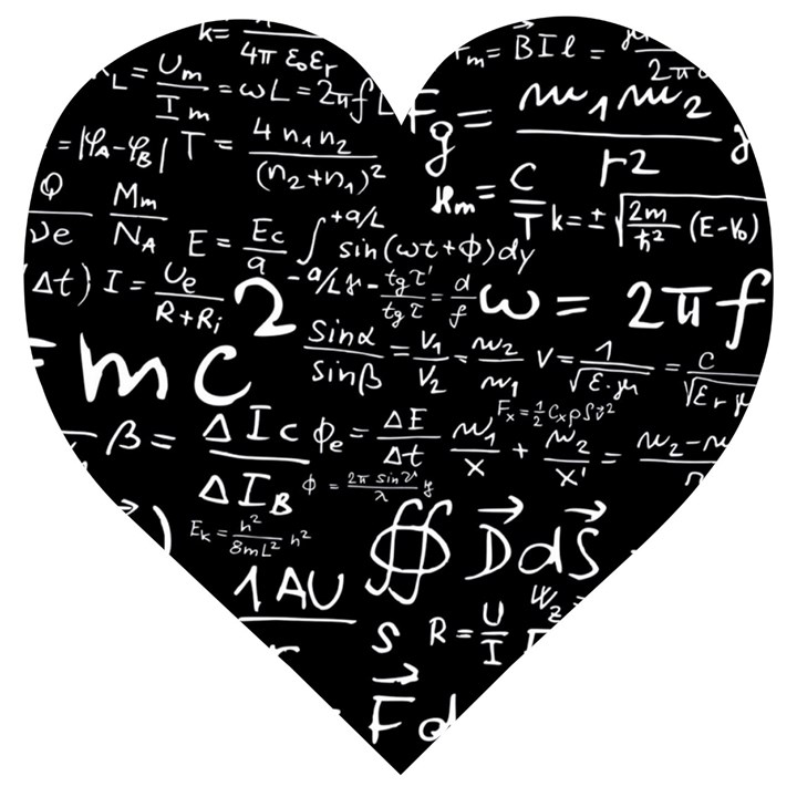 E=mc2 Text Science Albert Einstein Formula Mathematics Physics Wooden Puzzle Heart