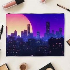 The Sun Night Music The City Background 80s, 80 s Synth Cosmetic Bag (xl) by uniart180623