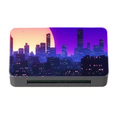 The Sun Night Music The City Background 80s, 80 s Synth Memory Card Reader With Cf by uniart180623