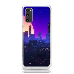 The Sun Night Music The City Background 80s, 80 s Synth Samsung Galaxy S20 6 2 Inch Tpu Uv Case by uniart180623