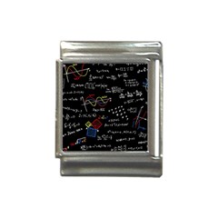 Black Background With Text Overlay Mathematics Formula Board Italian Charm (13mm) by uniart180623