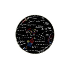 Black Background With Text Overlay Mathematics Formula Board Hat Clip Ball Marker (4 Pack) by uniart180623