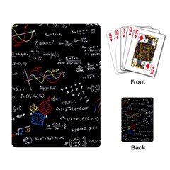 Black Background With Text Overlay Mathematics Formula Board Playing Cards Single Design (rectangle) by uniart180623