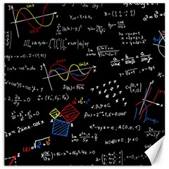 Black Background With Text Overlay Mathematics Formula Board Canvas 12  X 12  by uniart180623