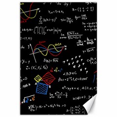 Black Background With Text Overlay Mathematics Formula Board Canvas 12  X 18  by uniart180623