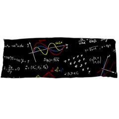 Black Background With Text Overlay Mathematics Formula Board Body Pillow Case (dakimakura) by uniart180623