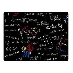 Black Background With Text Overlay Mathematics Formula Board Two Sides Fleece Blanket (small) by uniart180623