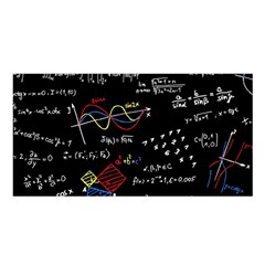 Black Background With Text Overlay Mathematics Formula Board Satin Shawl 45  X 80  by uniart180623