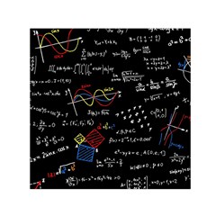 Black Background With Text Overlay Mathematics Formula Board Square Satin Scarf (30  X 30 ) by uniart180623