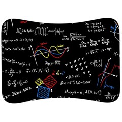 Black Background With Text Overlay Mathematics Formula Board Velour Seat Head Rest Cushion by uniart180623