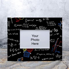 Black Background With Text Overlay Mathematics Formula Board White Tabletop Photo Frame 4 x6  by uniart180623